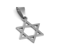 Felicidade Pendentif Croix Juive Dorée - Bijou Symbolique en Acier Inoxydable - Élégance et Spiritualité, Idéal pour Hommes et Femmes