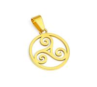 Felicidade Pendentif Triskell Breton en Acier Inoxydable - Symbole Celtique d’Harmonie, Force & Énergie Positive - Bijou Unisexe Authentique & Élégant - Idée Cadeau Unique pour Femme & Homme