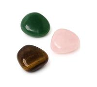 Felicidade Pochette de 3 Minéraux Bien-Être - Pierres Naturelles Énergétiques - Kit Découverte en Lithothérapie pour Équilibre, Protection & Harmonie - Idée Cadeau Zen & Méditation