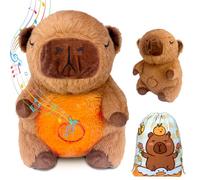 Felicify Capybara Peluche Loutre Qui Respire, 25cm Capybara Doudou Qui Respire avec Musicale et Lumineuse, Jouet Respiratoire Capybara, Anti Anxiété Jouet pour Bébé et Enfants