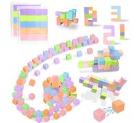 Felicify Construction Magnetique Enfant, 40 Pieces Blocs de Construction Magnétiques, Cube Magnétique, Jeux Construction Magnetique, Magnetic Tiles, Sensoriels Cadeaux pour Garçons Filles