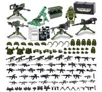 Felicify Soldat Militaire Jouet, Kit de Jouet Militaire, 135 Pièces Figurine Militaire, WW2 Soldats Jouets, Arme Jouets WW2, Cadeau d'anniversaire pour Enfants