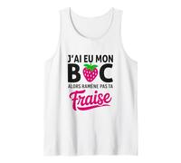 Félicitation Bachelier et Bachelière BAC Fraise Baccalauréat Débardeur