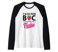 Félicitation Bachelier et Bachelière BAC Fraise Baccalauréat Manche Raglan