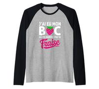 Félicitation Bachelier et Bachelière BAC Fraise Baccalauréat Manche Raglan