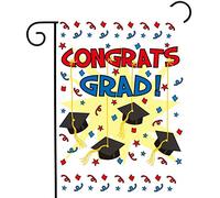 Félicitations Au Diplômé ! Célébrons La Remise Des Diplômes ! Félicitations ! Confettis En Chapeau De Diplômé Drapeaux Couleurs Vives Drapeau De Jardin Solide Garden Flag Pour Bar 30X45Cm