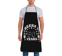 Félicitations Pour Ton 50E Anniversaire Serveurs Tablier Unisex Tablier Cuisine Nouveauté Tabliers Cuisine Pour Restaurant Café Familial 52X72Cm
