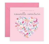 Félicitations pour votre nouveau travail - Carte de vœux motivante pour collègues ou amis - Bonne chance pour cette nouvelle aventure pro - Cadeau plein d’encouragements avec autocollants