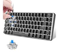 FELiCON AK33 Clavier de Jeu Mécanique 80% Hot Swappable Interrupteur Bleu Keyboard avec Rétroéclairage LED Blanc USB-C Filaire QWERTY 82 Touches ABS Keycaps Anti-ghosting pour PC Mac-Noir