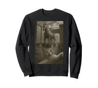 Félin Selfie Cheval entrée Ville Antique Sweatshirt