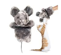 Feline Combat Mitt - Teaser en forme de rongeur, entraîneur d'agilité en peluche douce, housse de protection rembourrée pour les doigts | Engagement animal pour l'entraînement actif des animaux de