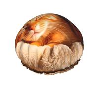 Feline Comfort Nest Bonnet de douche imperméable réutilisable pour femme - Couvre-cheveux élastique pour bain, spa, voyage et utilisation quotidienne
