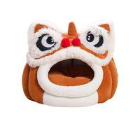 Feline Den - Canal d'abri pour créatures de safari, nacelle de couchage en peluche, cachette de réchauffement saisonnier, accessoire d'intérieur de chambre à coucher, patio, parfait pour une