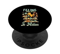 Feline Feng Shui in Action PopSockets PopGrip Adhésif