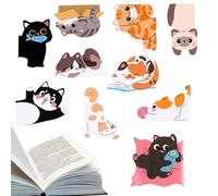 Feline Page Markers - Cute Magnetic Book Tabs, Page Tracking with Fastening, Decorative Clip Design, Reading Aid Set, Stationery Tool for Helping Organize And Highlight Important Sections In Books