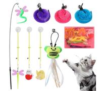 Feline Plaything, Extendable Feline Wand, Playful Teaser Wand, 9X R | This retractable interactive teaser wand with bell and catnip gives kitten exercise play fun for indoor games.