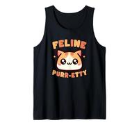 Feline Purr-Etty Adorable Jeu de Mots pour Chat Kawaii Débardeur