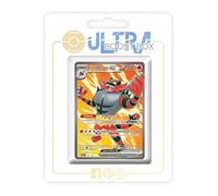 Félinferno ex 187/162 Full Art Secrète - Ultraboost X Écarlate et Violet 5 Forces Temporelles - Coffret de 10 Cartes Pokémon Françaises