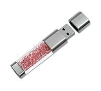 FeliSun Clé USB 3.0 64Go 32Go 16Go Nouveau Bijoux Cristal USB 3.0 Flash Drive, Externe Cadeau pour Cadeaux d'anniversaire, Cadeaux De Noël, Cadeaux De Mariage (64Go, Rose)