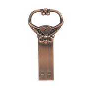 FeliSun Clés USB Forme de Coeur Pendrive Clé USB en Métal USB3.0 Stick Disque Flash en Bronze 16 Go 32 Go 64 Go Disque U Memory Stick avec Porte-clés (64 Go, Cœur)