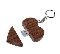 FeliSun Personnalisé Coeur en Bois USB3.0 Flash Drive Pendrive High Speed U Disk Memory Stick External Storage Photography Wedding Gifts