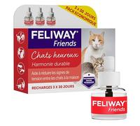 FELIWAY Friends - Pack 3 Recharges - La Solution Conçue pour Réduire les conflits, Tensions, Bagarres entre vos Chats - Scientifiquement Prouvé - 3 Recharges (3x 30 jours)