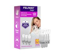 FELIWAY Help! - Recharge Anti-Stress pour Chat | Pack économique 3 cartouches, Durée 3x7 jours, Réduit les signes de stress, Idéal pour événements ponctuels