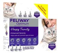 Feliway Lot de 3 recharges Optimum 30 Jours | Recharge Feliway Optimum de 48 ML pour diffuseur de phéromones Anti-anxiété pour Chats | Calmez Votre Chat et réduisez Le Stress avec Feliway Optimum