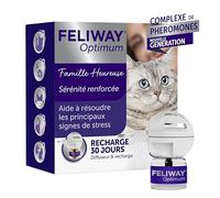Feliway Kit anti-stress pour chat Optimum – 30 jours – Phéromones apaisantes – Fabriqué en France