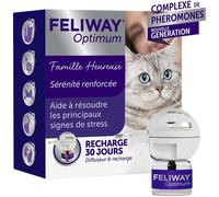 Feliway Kit anti-stress pour chat Optimum – 30 jours – Phéromones apaisantes – Fabriqué en France