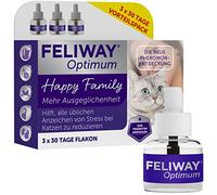 FELIWAY® Optimum Lot de 3 flacons de recharge de 48 ml pour chat Équilibre et détente 3 mois