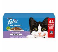 FELIX Aliment humide pour chat classique Soin de la peau et du pelage 44 sachets x 85 g