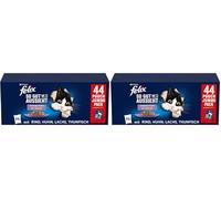 FELIX Aussi Bon qu'il en a l'air - Variété mélangée en gelée - Nourriture Humide pour Chat - 44 x 85 g (Lot de 2)