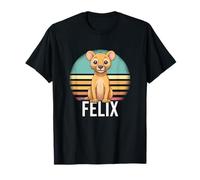 Felix - Beau nom de garçon avec Un Lion Mignon T-Shirt