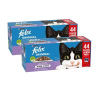 Felix Classic Nourriture Humide pour Chat Peau et Pelage Soin du Pelage 88 Sachets x 85 g