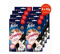 Felix Crispies Friandises pour Chat Saumon et Truite 8*45 g