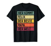 Felix Der Beste Papa Der Welt Vatertag Retro T-Shirt