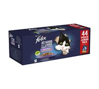 Felix Purina Fantastic Nourriture Humide pour Chat Adulte Lot de 44 sachets de 85 g