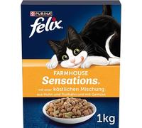 FELIX Farmhouse Sensations Nourriture sèche pour Chat avec Poulet et Dinde 1 kg