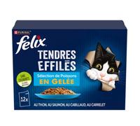Felix Filets de poisson en gelée Sélection de poissons Aliment pour chat - 12 x 85 g