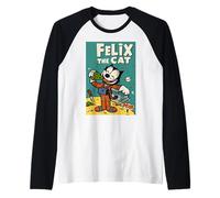 Felix Le Chat Moon Dreamer - Animation céleste rétro des années 1920 Manche Raglan