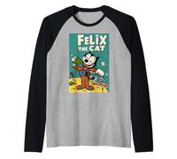 Felix Le Chat Moon Dreamer - Animation céleste rétro des années 1920 Manche Raglan