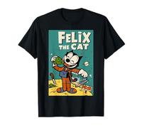 Felix Le Chat Moon Dreamer - Animation céleste rétro des années 1920 T-Shirt