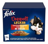Felix Lot de 4 boîtes de 24 sachets de 85 g de Nourriture pour Chat Humide en gelée