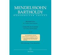 Felix mendelssohn bartholdy : concerto in e minor - violon & piano reduction - concerto en mi mineur