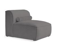 Felix - module d'assise en tissu texturé - Gris foncé