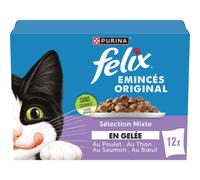 Felix Nourriture pour chats en gelée hachée assortiment - 12 x 85 g