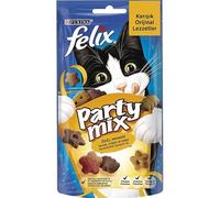 Felix Party Mix Original | Collations pour Chats Adultes | Poulet, Foie, Dinde | 8 x 60 g