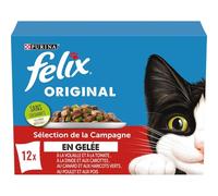 Felix - Pâtée Savoureuse aux Emincés de Volaille & Légumes en Gelée, Texture Fondante (12x85g) - Lot de 3 - Vendu par Lot