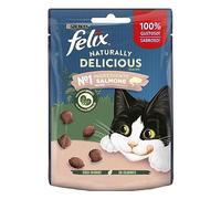 Felix Purina Naturally Delicious, Snacks, Prix pour Chat au Saumon, Sac de 50 g